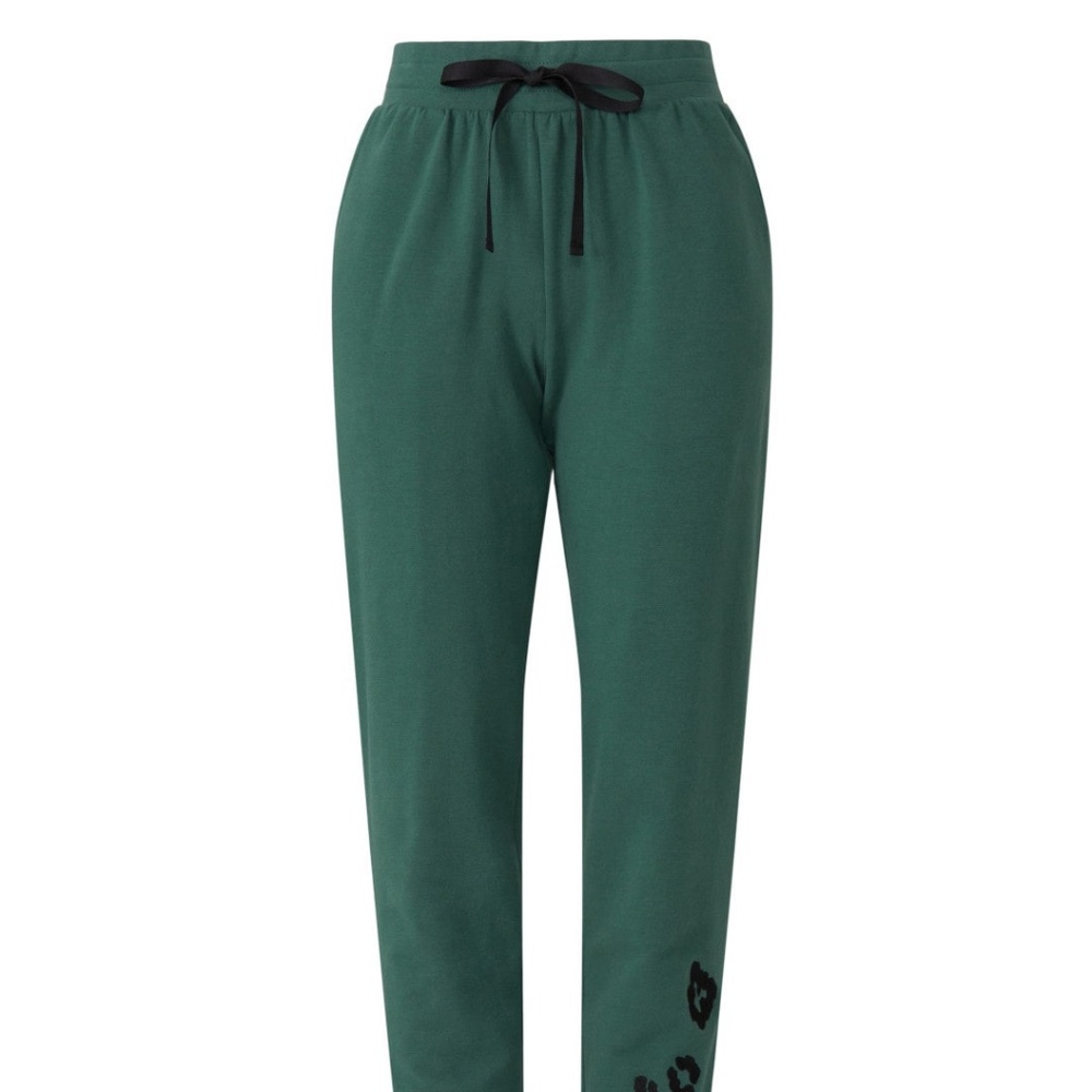 Bedhead Pajamas, Emerald Leopard Sweatpants, XS - Picture 4 of 11